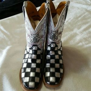 Tin Haul Shiny Metal Boots